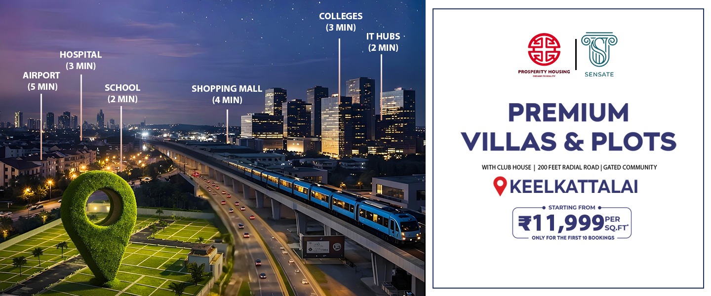 villa plots for sale in Keelkattalai - Prosperity Housing